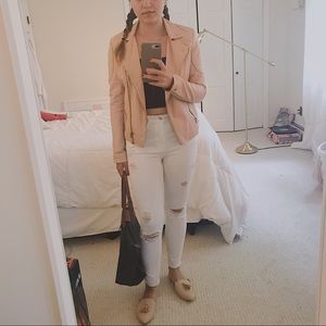 Cute pink leather Jacket🌸🌸